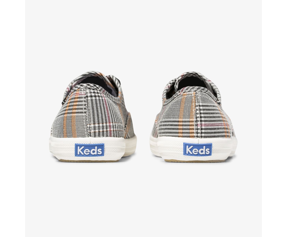 Πανινα Παπουτσια Γυναικεια - Keds Champion Plaid - Μαυρα/Πολύχρωμο - ZQDTA7859